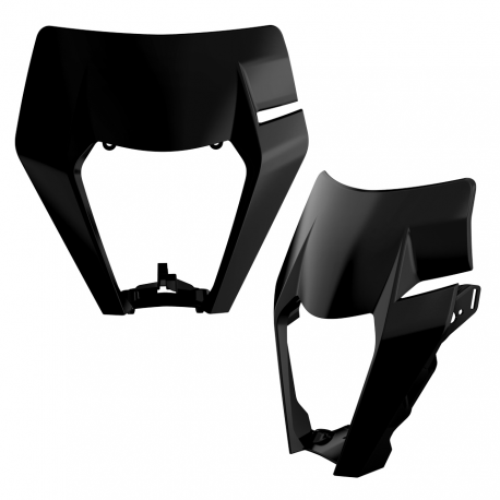 Polisport, rámeček předního světla, KTM EXC / EXC-F / XC-W / XCF-W `17-19 černá barva (typ OEM)